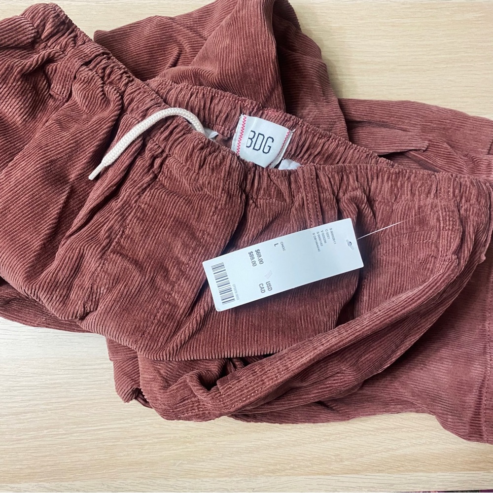 Urban Outfitters | BDG Solid 14W Corduroy Balloon Pants Wide Leg Brown Large - Picture 6 of 8